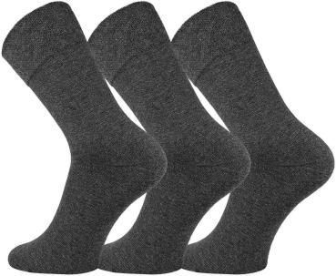 Preview: 6 Paar TippTexx 24 Baumwoll-Socken mit breitem Komfort Piqué-Bund